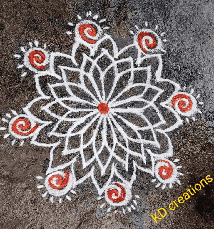 Magnificent Vaisakha Purnima Rangoli