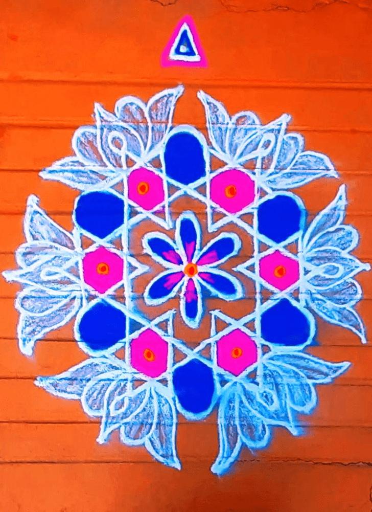 Nice Vaisakha Purnima Rangoli