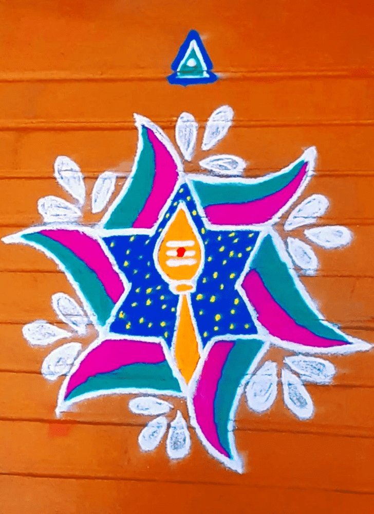 Pleasing Vaisakha Purnima Rangoli