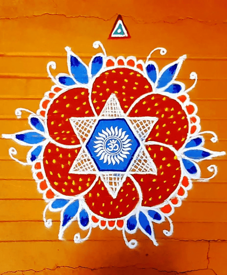 Pretty Vaisakha Purnima Rangoli