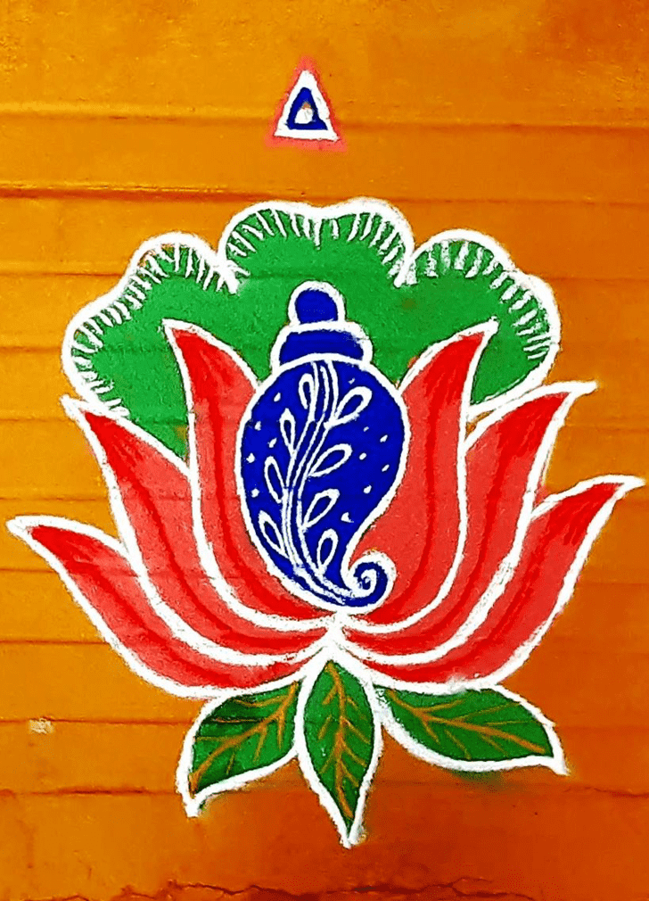 Refined Vaisakha Purnima Rangoli