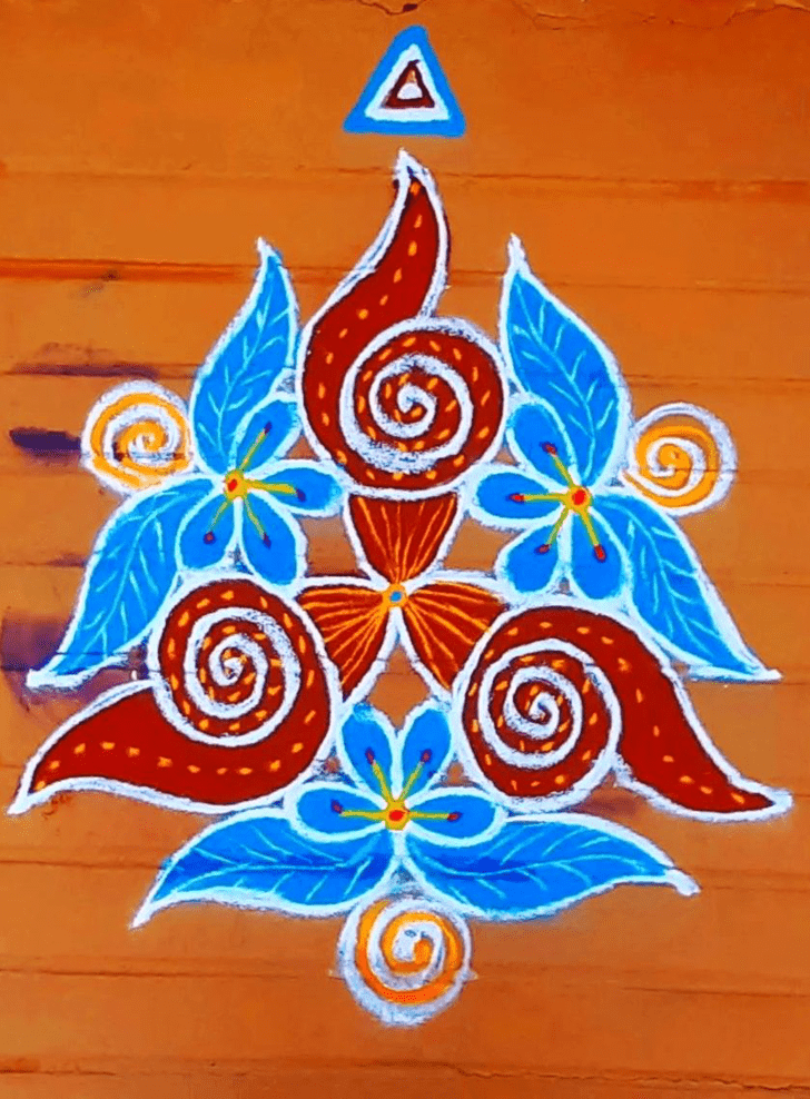 Shapely Vaisakha Purnima Rangoli