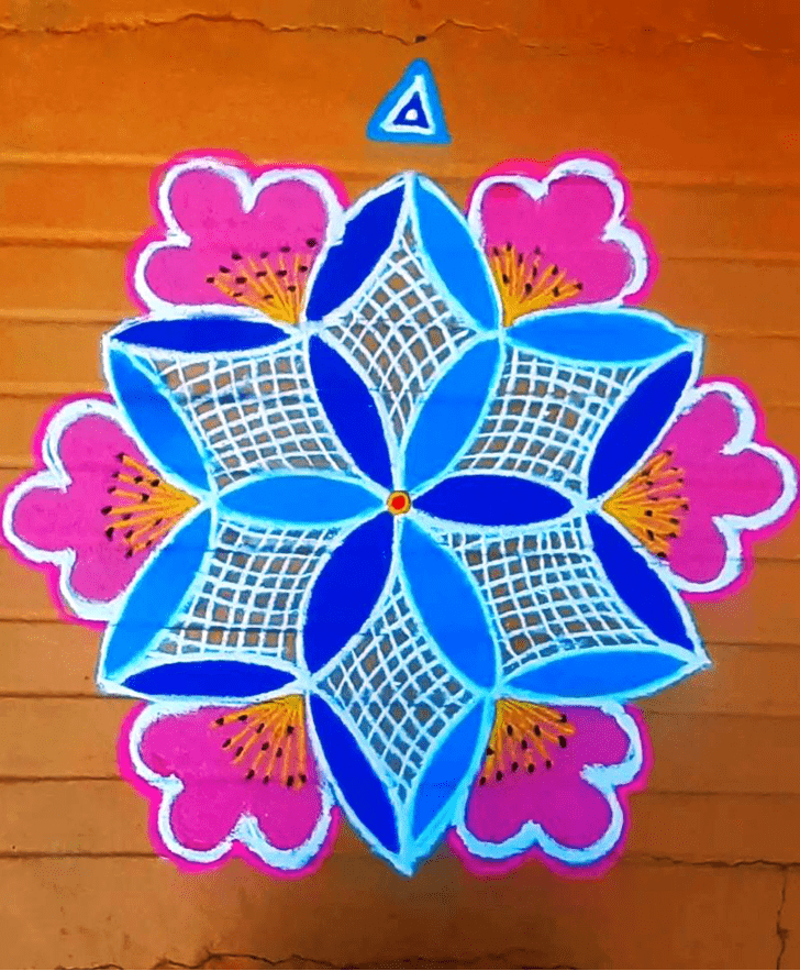 Slightly Vaisakha Purnima Rangoli