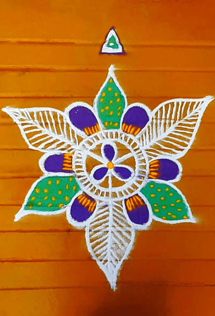 Splendid Vaisakha Purnima Rangoli