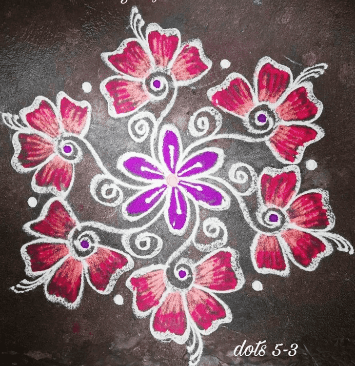 Hard Vaishakha Amavasya Rangoli