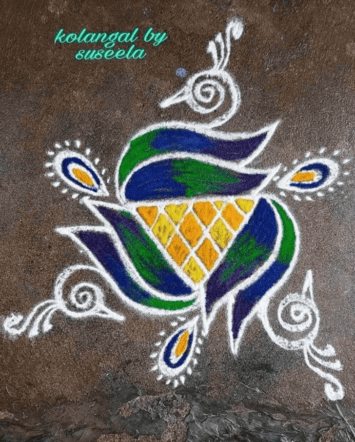 Dazzling Vaishakha Amavasya Rangoli