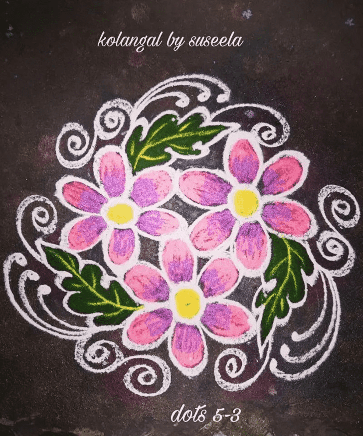 Delightful Vaishakha Amavasya Rangoli