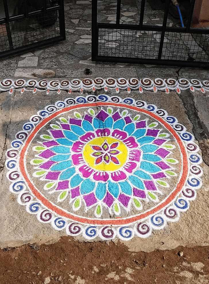 Elegant Vaishakha Amavasya Rangoli