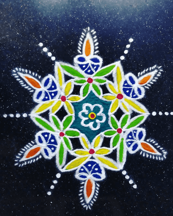 Fetching Vaishakha Amavasya Rangoli