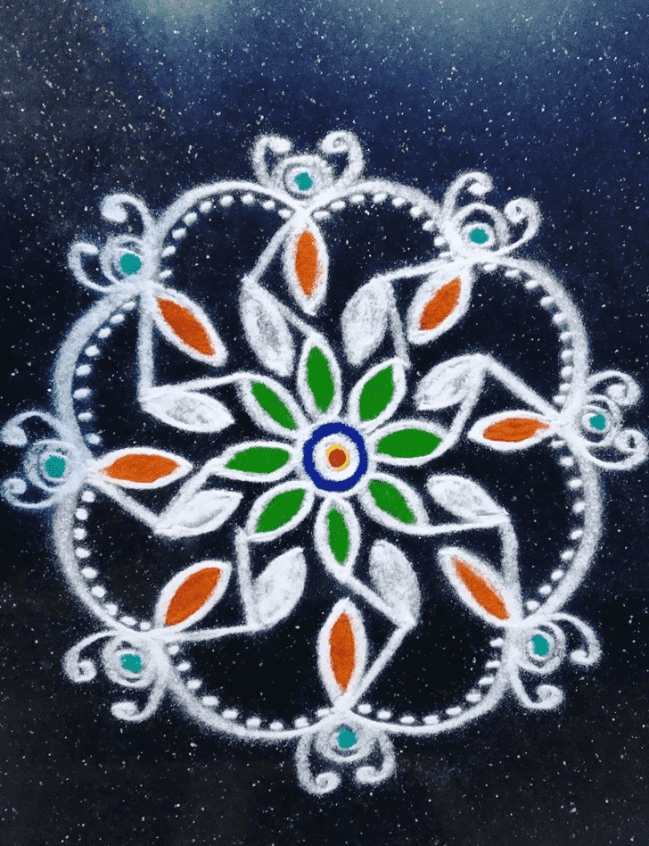 Fine Vaishakha Amavasya Rangoli