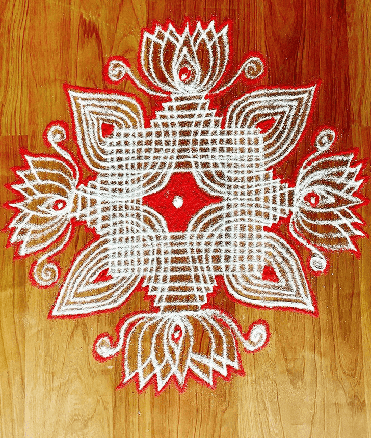 Graceful Vaishakha Amavasya Rangoli