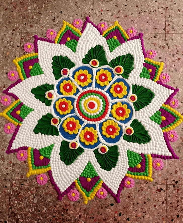 Grand Vaishakha Amavasya Rangoli