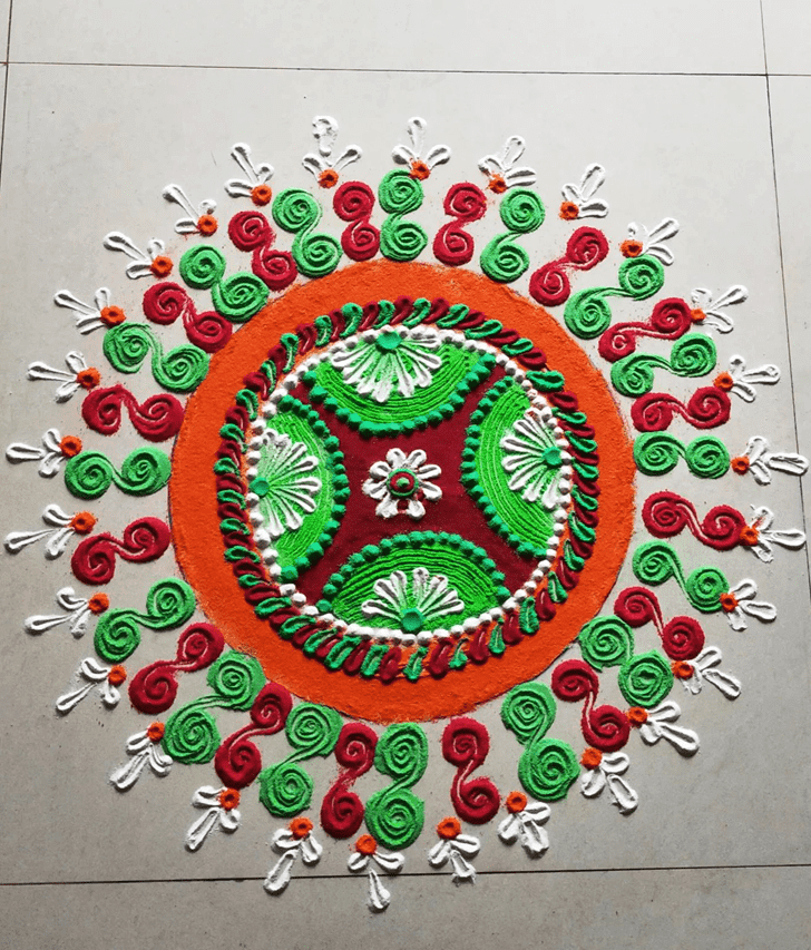 Ideal Vaishakha Amavasya Rangoli