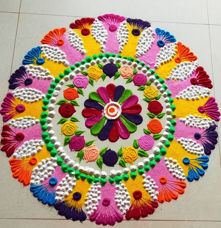 Magnetic Vaishakha Amavasya Rangoli