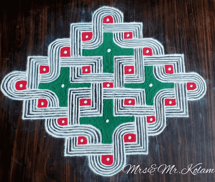 Pleasing Vaishakha Amavasya Rangoli