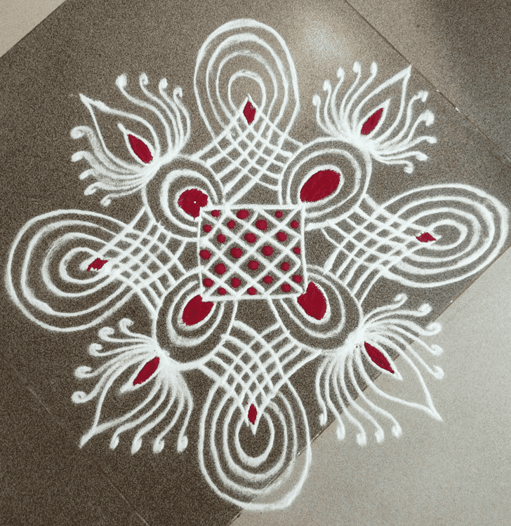 Fair Vaishakha Purnima Vrat Rangoli