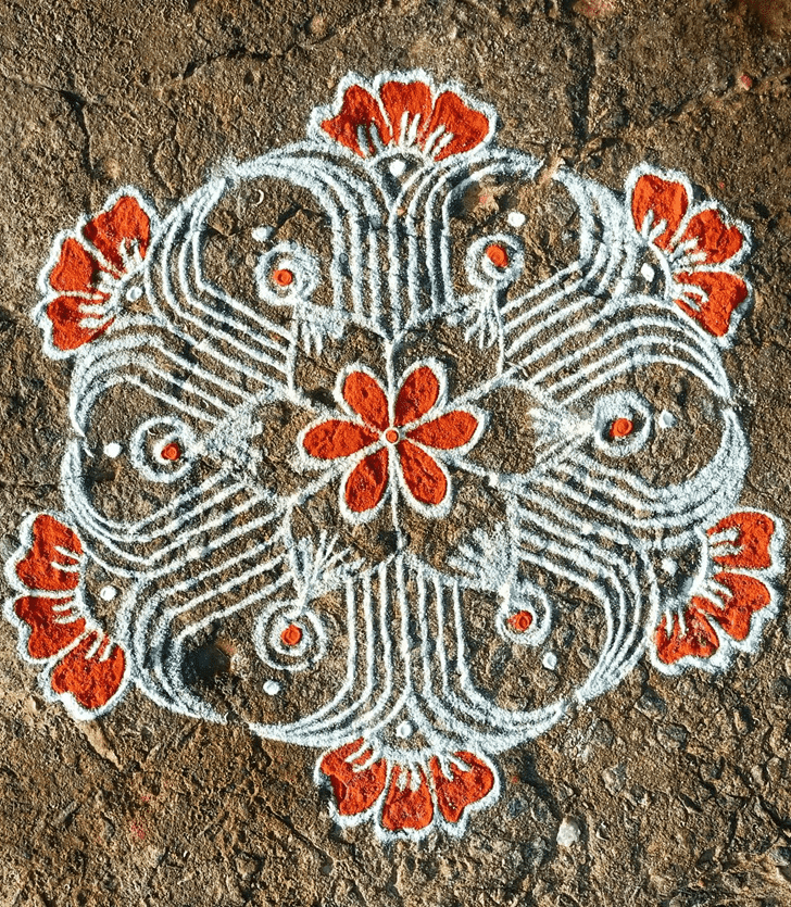 Radiant Vaishakha Purnima Vrat Rangoli