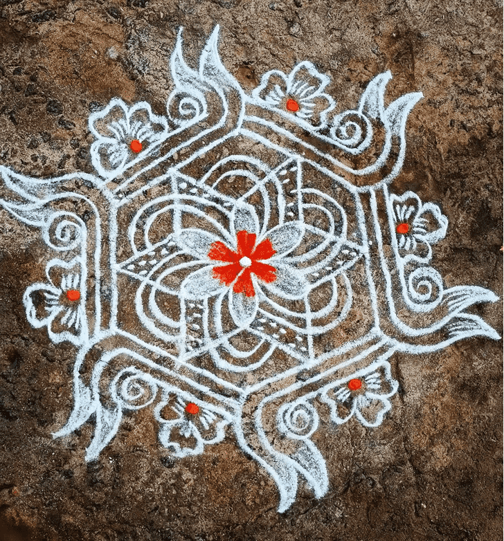 Ravishing Vaishakha Purnima Vrat Rangoli