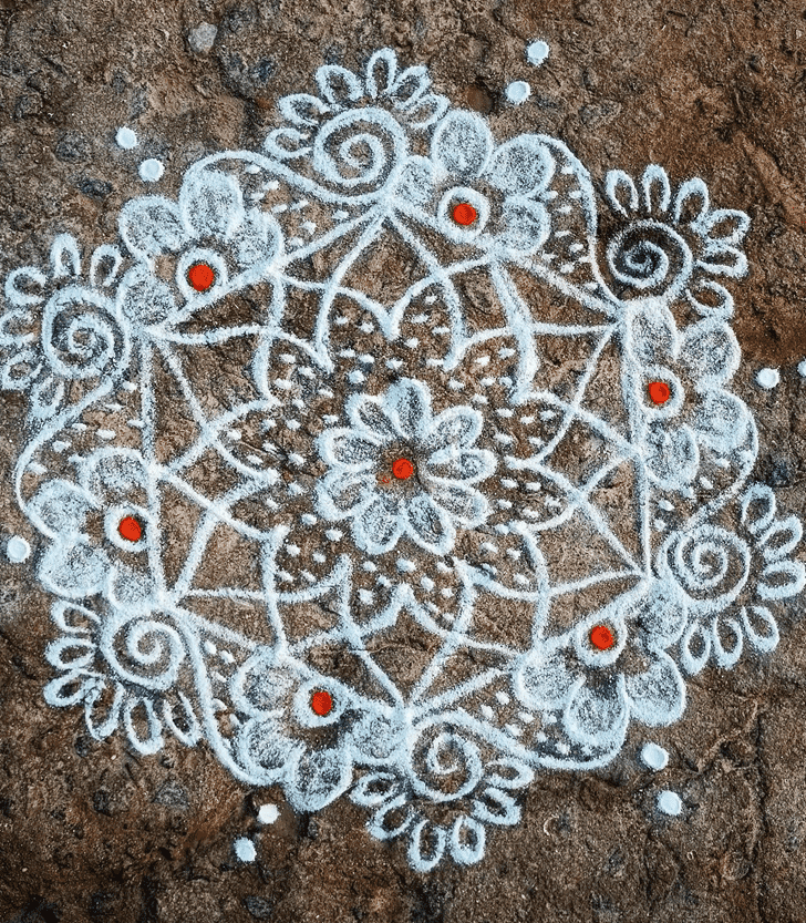 Refined Vaishakha Purnima Vrat Rangoli