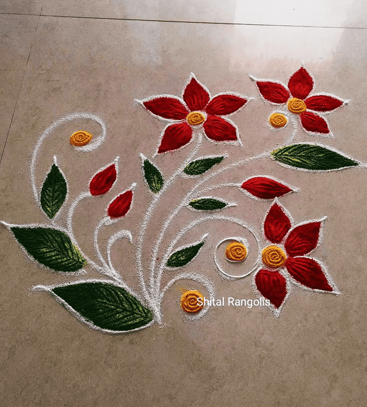 Delightful Valentines Day Rangoli