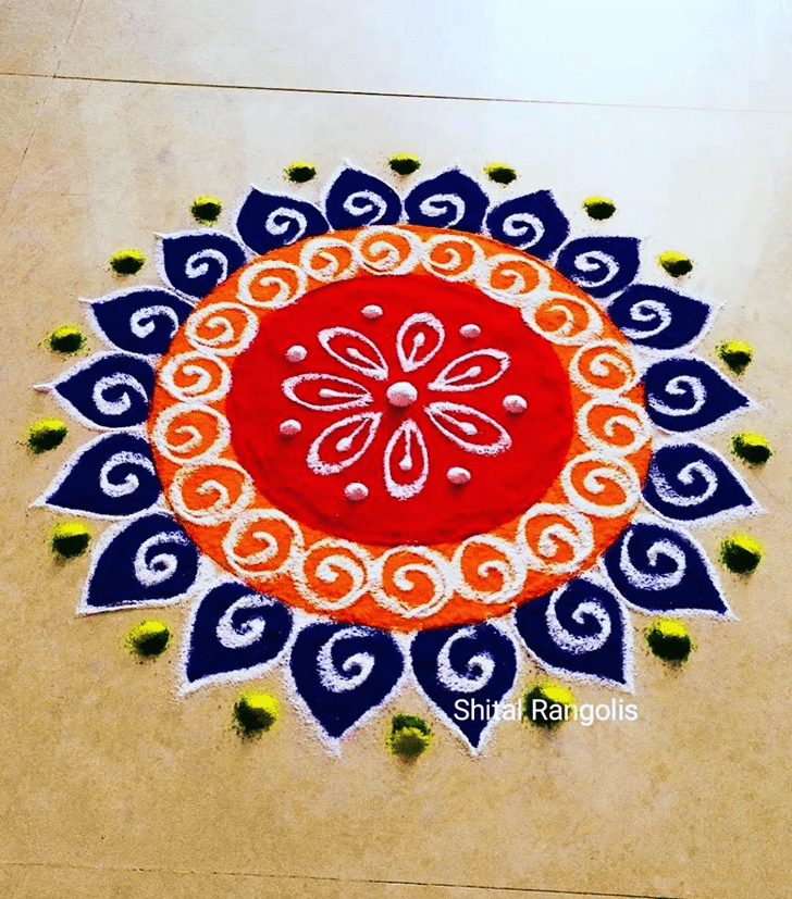 Enthralling Valentines Day Rangoli