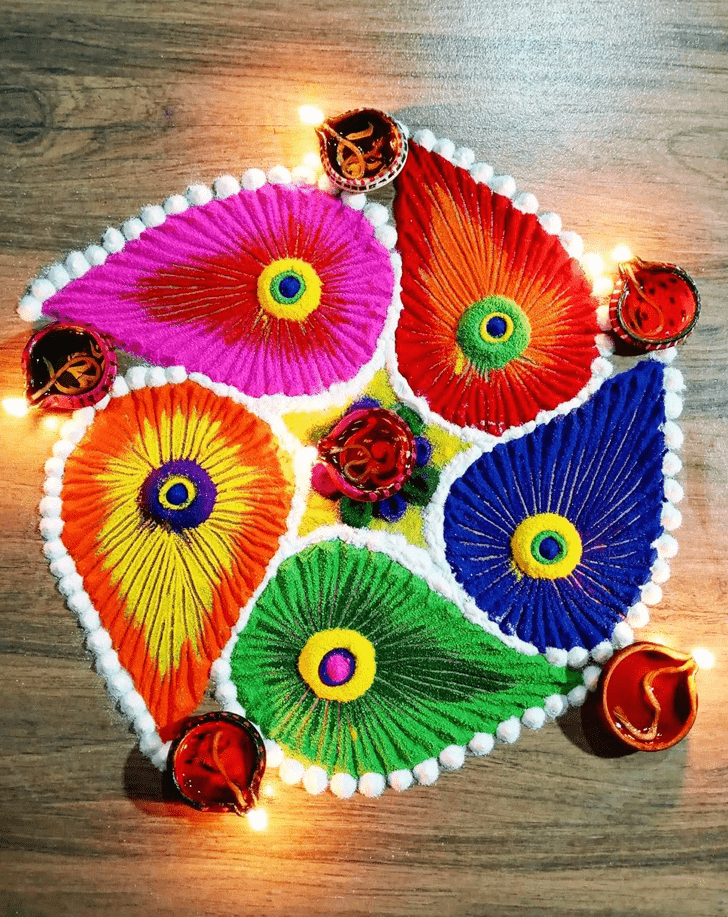 Fascinating Valentines Day Rangoli