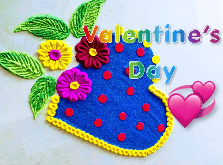 Grand Valentines Day Rangoli