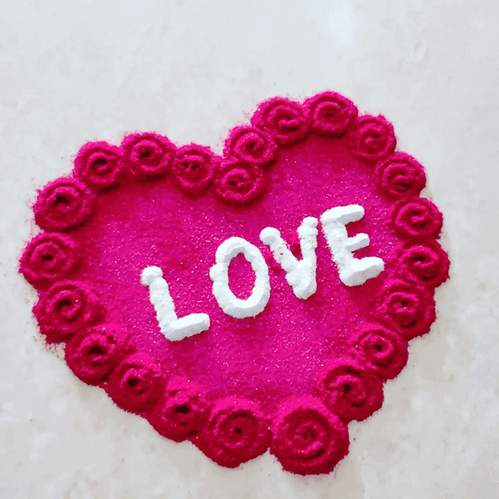 Magnificent Valentines Day Rangoli