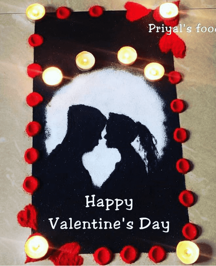 Stunning Valentines Day Rangoli