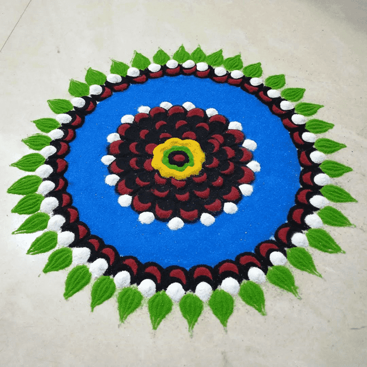 Superb Valentines Day Rangoli