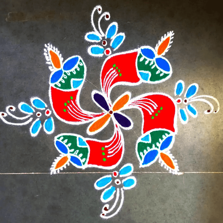 Comely Vamana Jayanti Rangoli