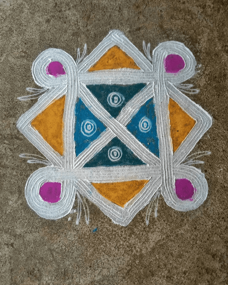 Fine Vamana Jayanti Rangoli