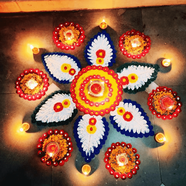 Hard Varalakshmi Pooja Rangoli