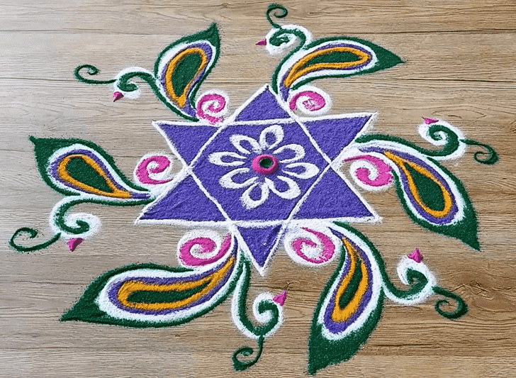 Delightful Varalakshmi Pooja Rangoli