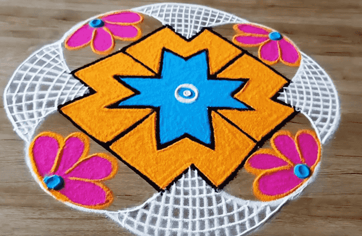 Enticing Varalakshmi Pooja Rangoli