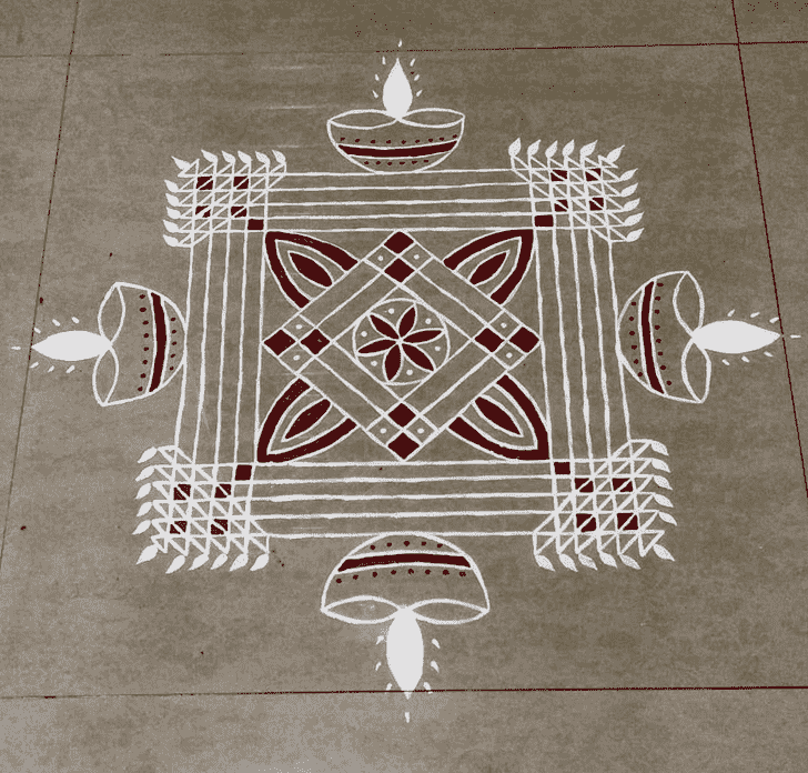 Fascinating Varalakshmi Pooja Rangoli