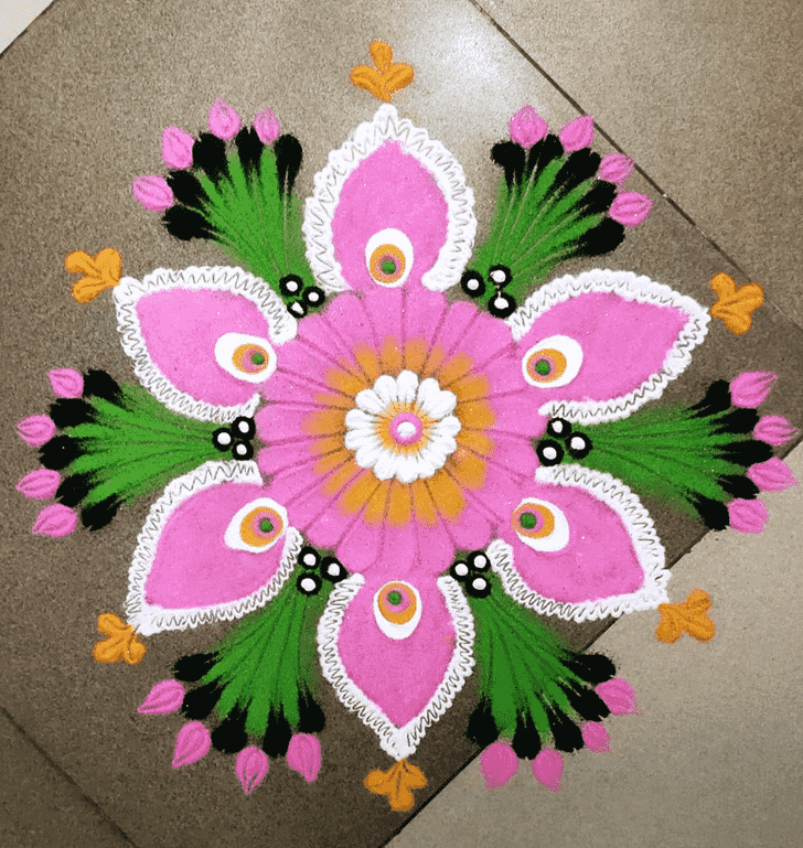 Good Looking Varalakshmi Pooja Rangoli