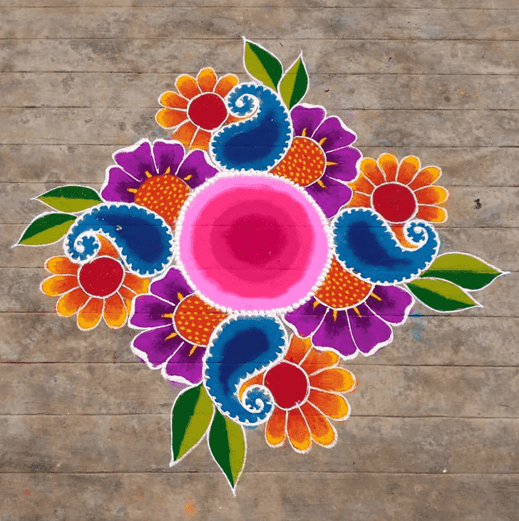 Lovely Varalakshmi Pooja Rangoli Design