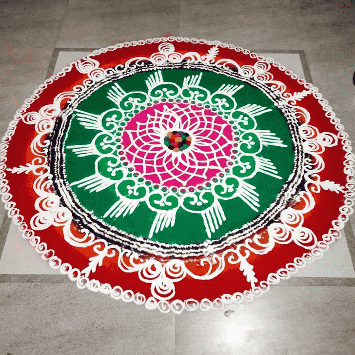 Magnificent Varalakshmi Pooja Rangoli