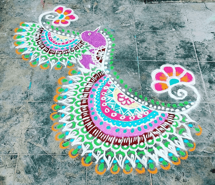 Marvelous Varalakshmi Pooja Rangoli