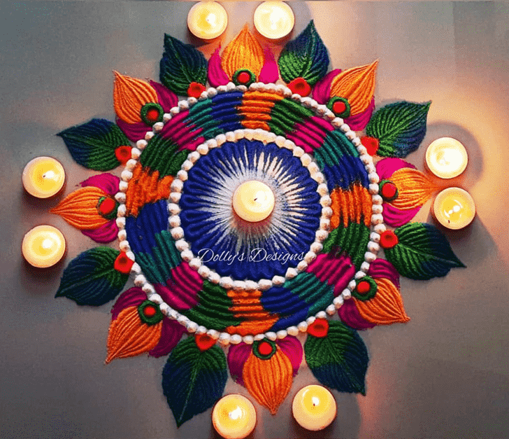 Pleasing Varalakshmi Pooja Rangoli