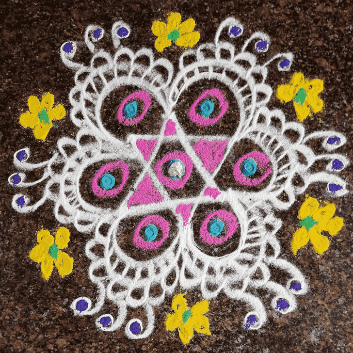 Radiant Varalakshmi Pooja Rangoli