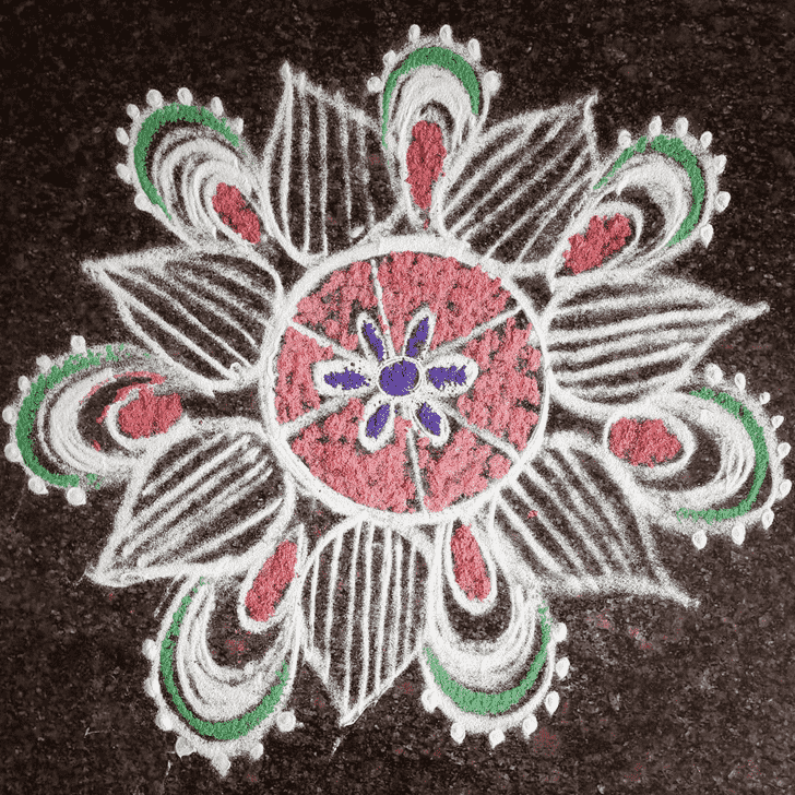 Ravishing Varalakshmi Pooja Rangoli