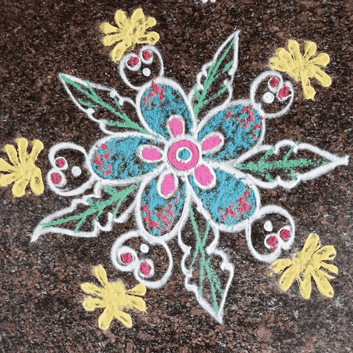 Resplendent Varalakshmi Pooja Rangoli