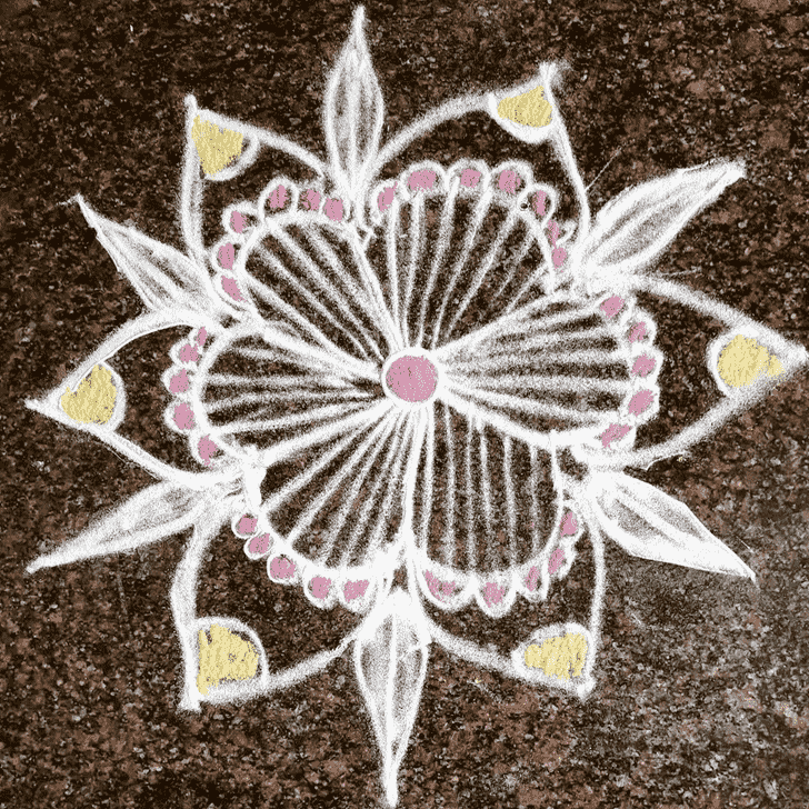 Shapely Varalakshmi Pooja Rangoli