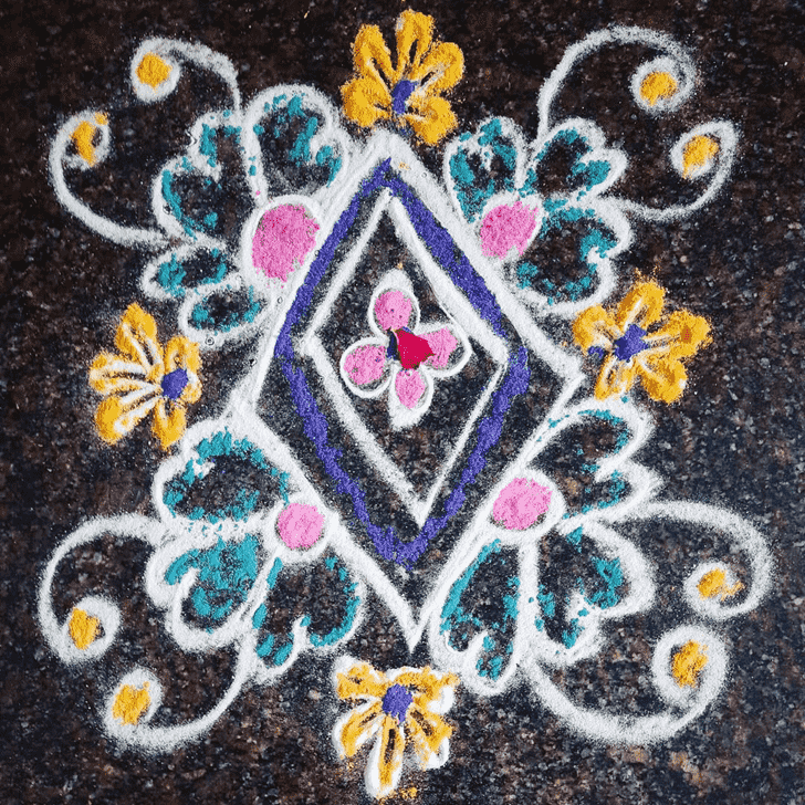 Slightly Varalakshmi Pooja Rangoli