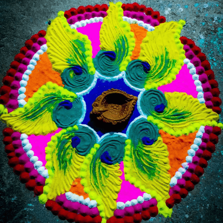 Splendid Varalakshmi Pooja Rangoli