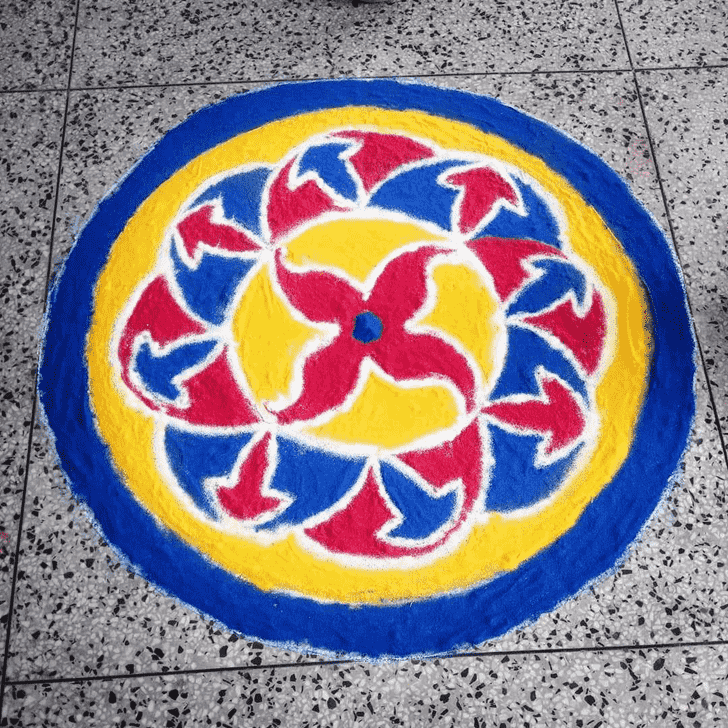 Stunning Varalakshmi Pooja Rangoli