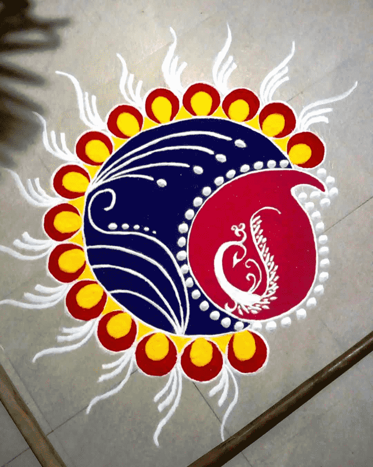 Superb Varalakshmi Pooja Rangoli