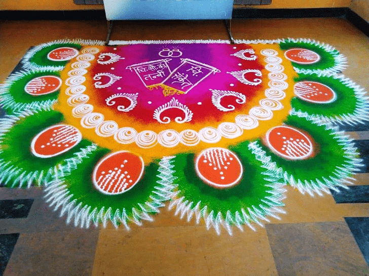 Wonderful Varalakshmi Pooja Rangoli Design